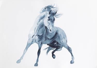 Original Illustration Horse Paintings by Milda Vi