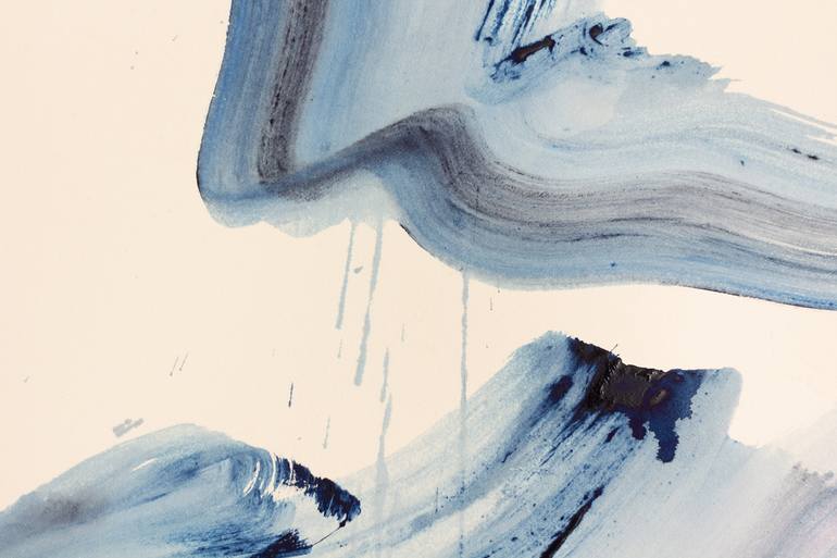 Original Abstract Expressionism Calligraphy Painting by Milda Vi