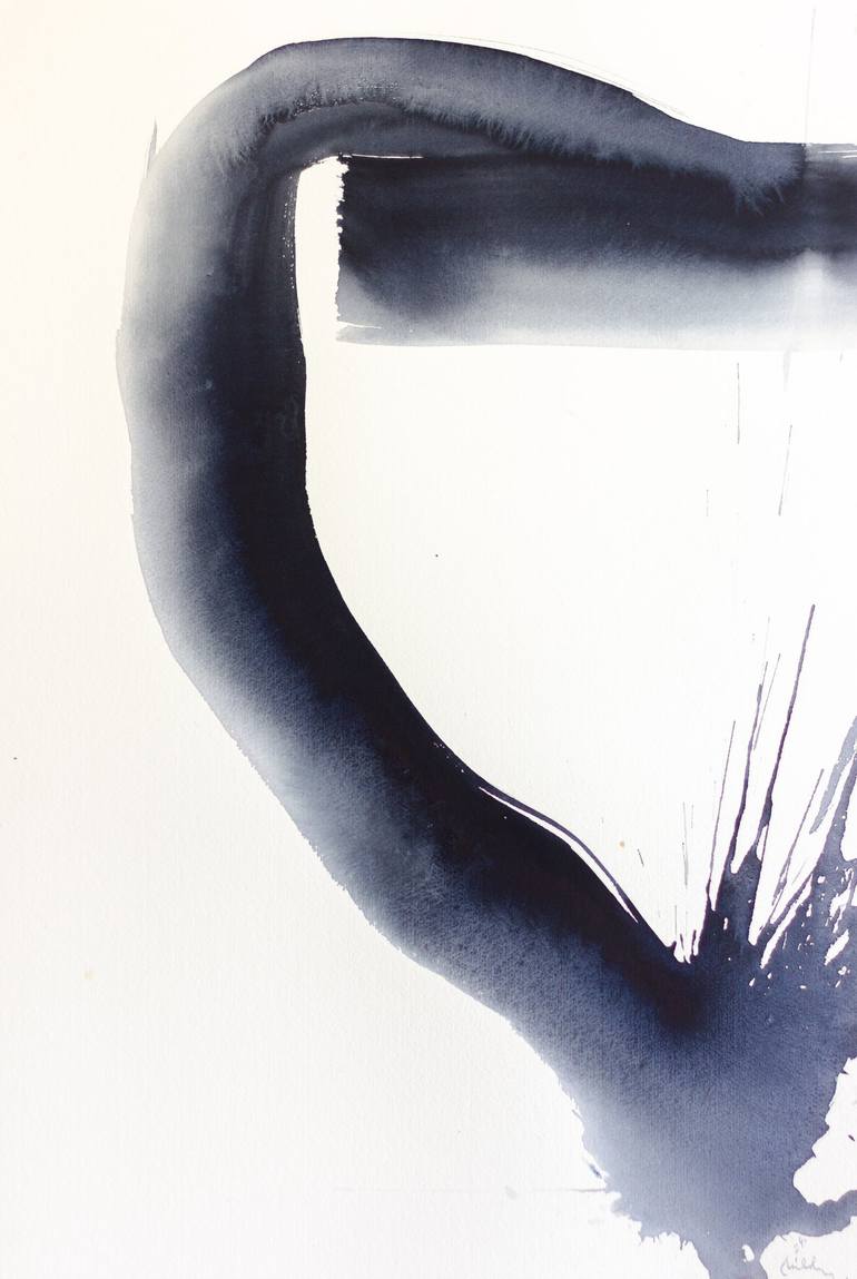 Original Abstract Calligraphy Paintings by Milda Vi
