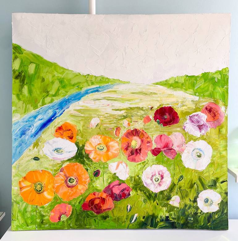 Original Impressionism Floral Painting by OLGA AERIS