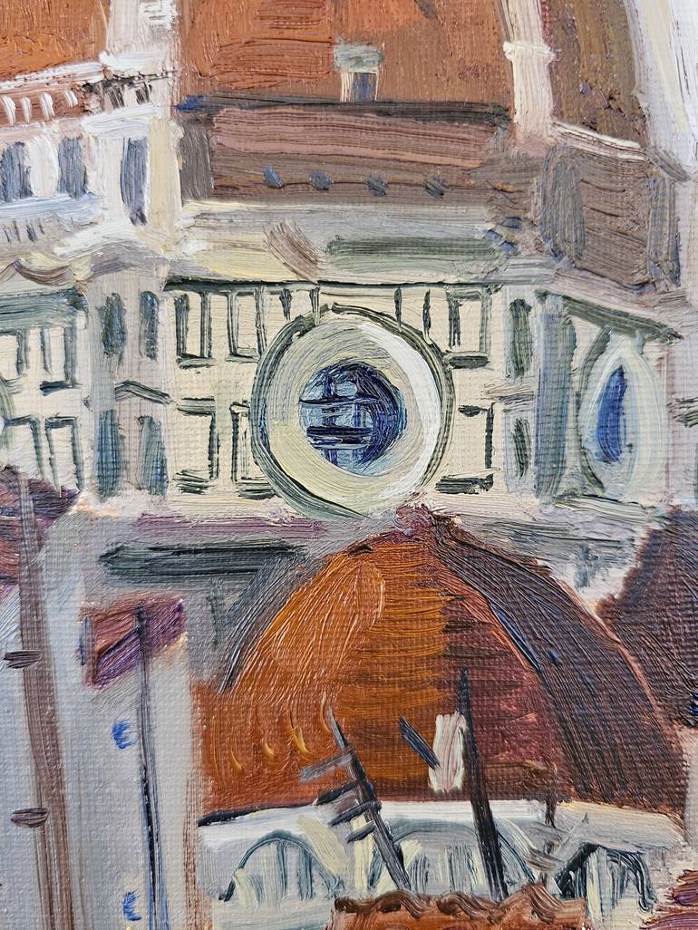 Original Impressionism Architecture Painting by Joan Mato