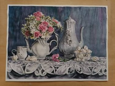 Still life in white teacup thumb