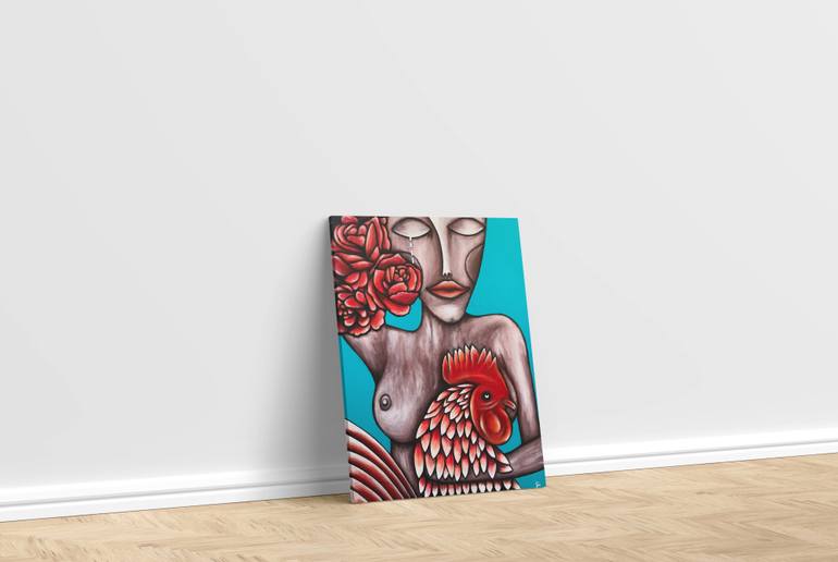 Original Folk Women Painting by Jacek Galazka