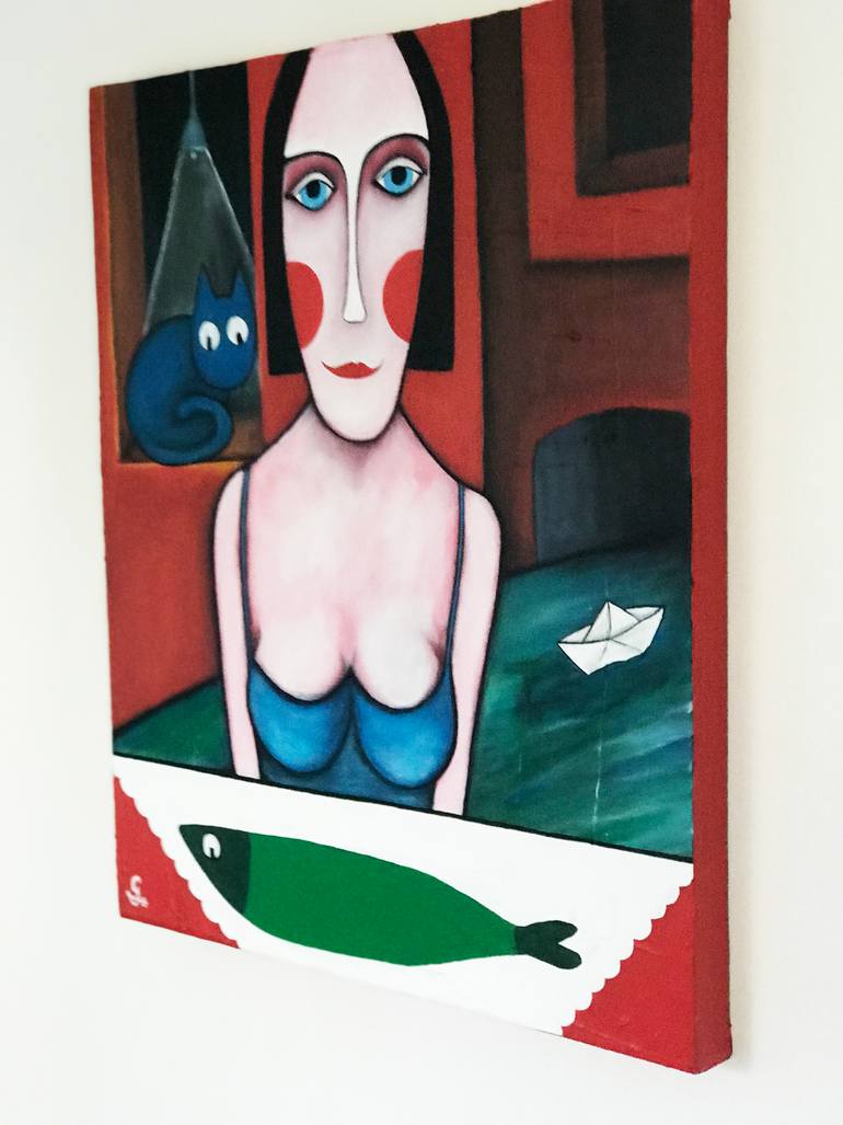 Original Figurative People Painting by Jacek Galazka