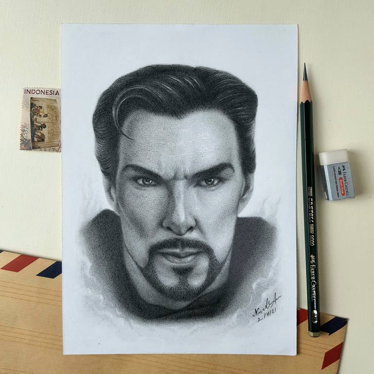 Original Realism Pop Culture/Celebrity Drawing by Narel Art