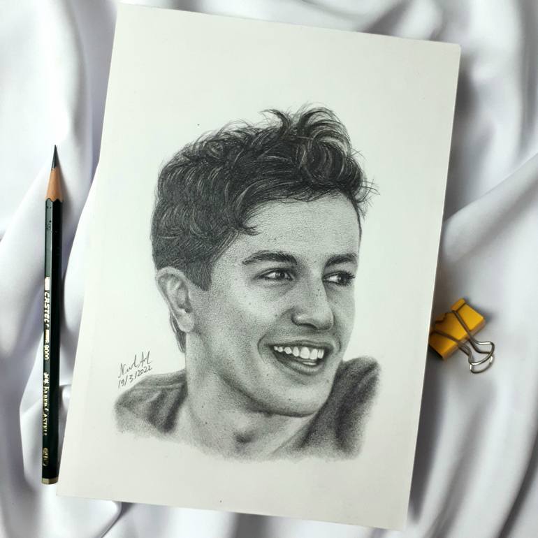 Original Photorealism Sports Drawing by Narel Art