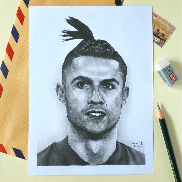Original Photorealism Sports Drawing by Narel Art