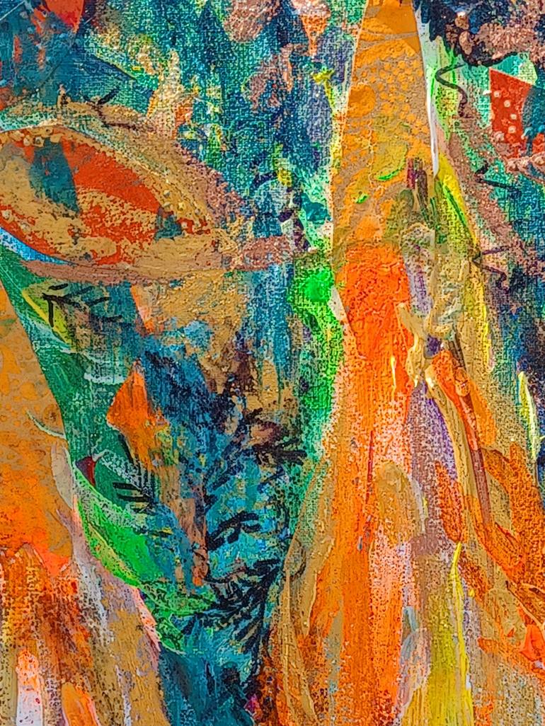 Original Expressionism Floral Painting by Sylvia Baker