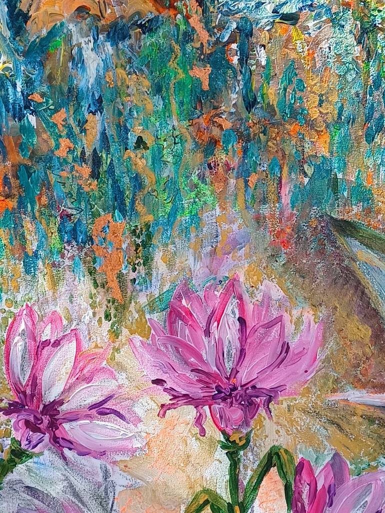 Original Expressionism Floral Painting by Sylvia Baker
