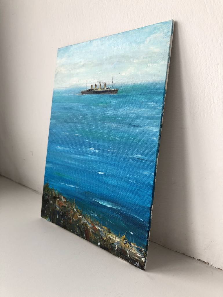 Original Documentary Ship Painting by Nady Gubanova