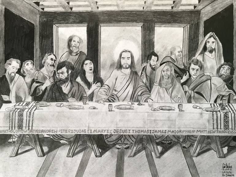 black jesus last supper wallpaper