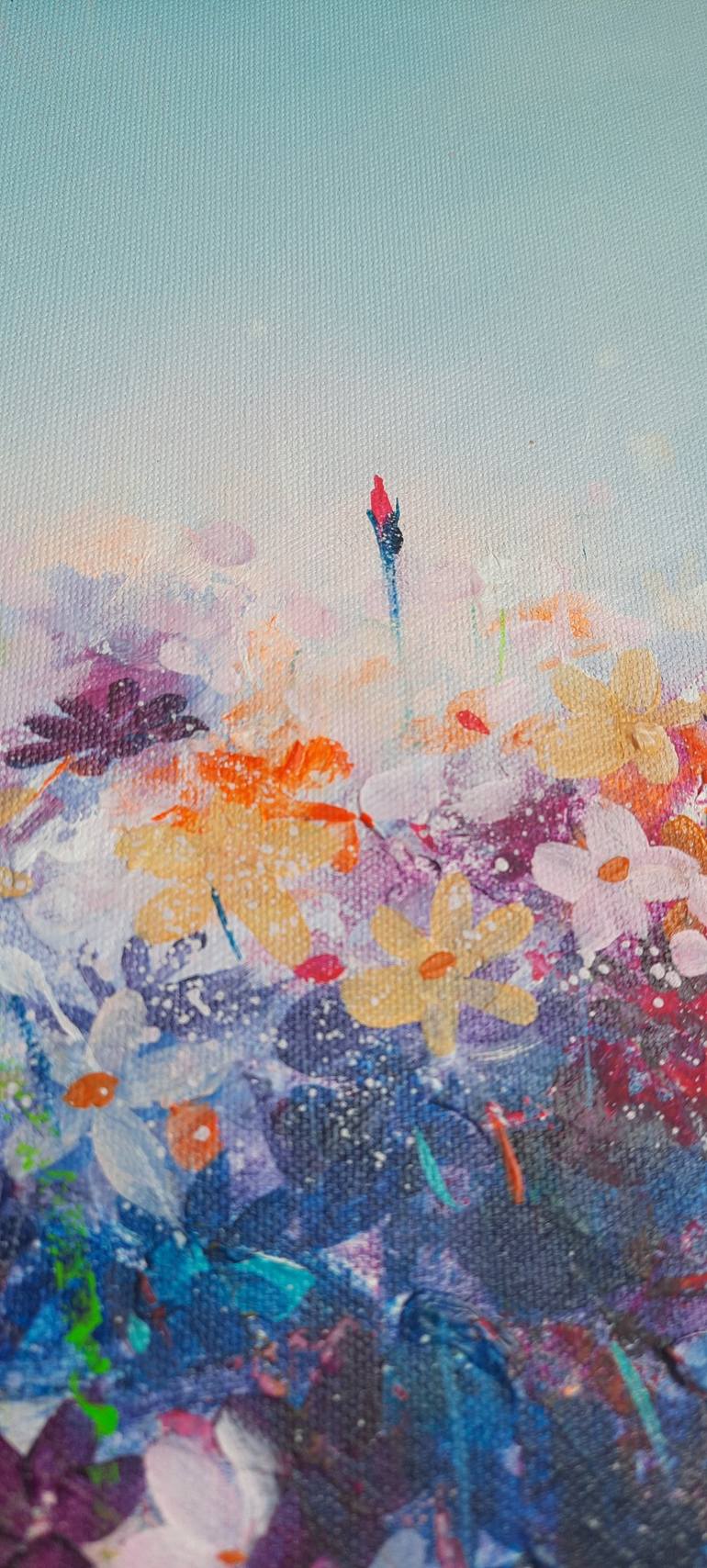 Original Color Field Painting Floral Painting by Swastik Jawalekar