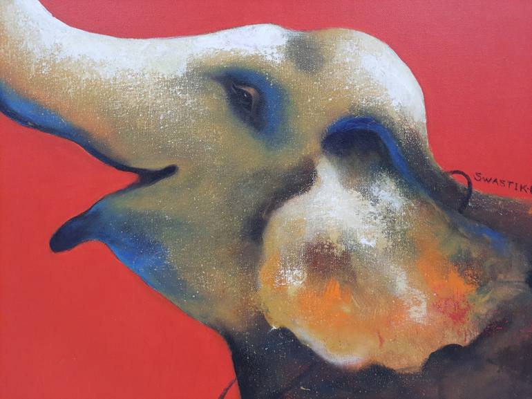 Original Figurative Animal Painting by Swastik Jawalekar