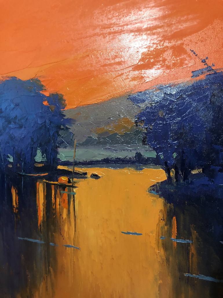 Original Impressionism Nature Painting by HOANG NGUYEN THACH