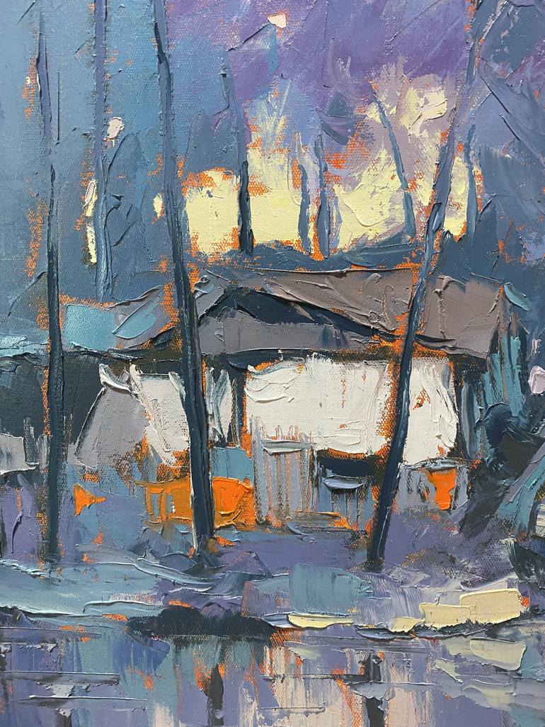 Original Abstract Expressionism Landscape Painting by HOANG NGUYEN THACH