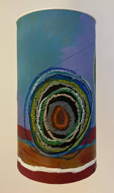 Desert Energy Circles  (suspended painted sculpture) thumb