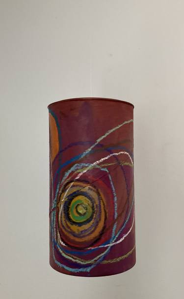 Colliding Energy Circles  (suspended painted sculpture) thumb
