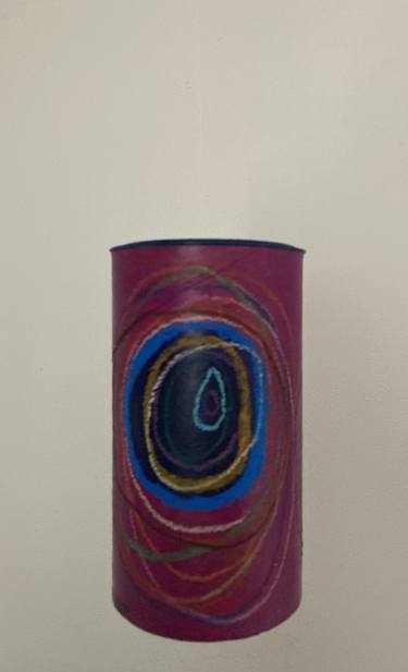 Buzzing Energy Circles (suspended painted sculpture) thumb