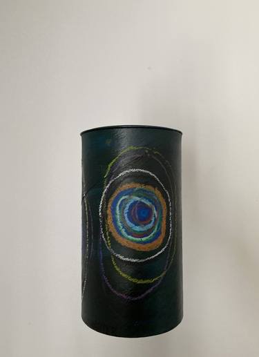Healing E Circles (suspended painted sculpture) thumb