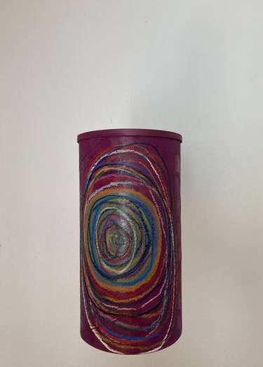 Stormy E Circles  (suspended painted sculpture) thumb