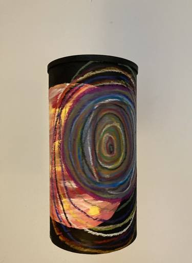 Energy into Dark Space (suspended painted sculpture) thumb