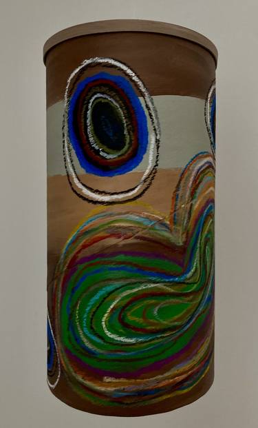 E Particles Eyeing E Circles (suspended painted sculpture) thumb