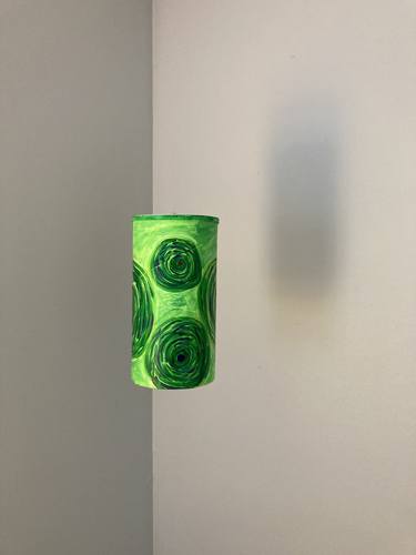 Greenish Energy (suspended painted sculpture) thumb