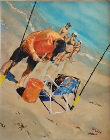 Original Figurative Beach Paintings by MaryKay Klein