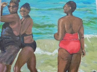 Original Figurative Beach Paintings by MaryKay Klein