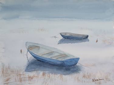 Print of Fine Art Boat Paintings by Natalja KAZAKOVA