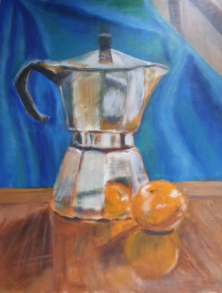 How to Paint a Moka Coffee Pot with Acrylics