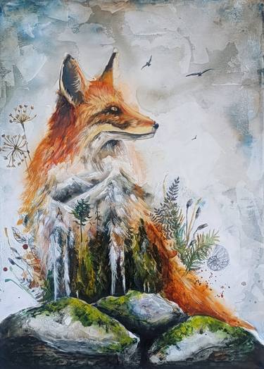 Original Figurative Animal Paintings by Evgenia Smirnova