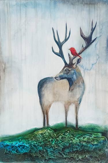 Original Figurative Animal Paintings by Evgenia Smirnova