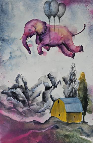 Original Surrealism Animal Paintings by Evgenia Smirnova