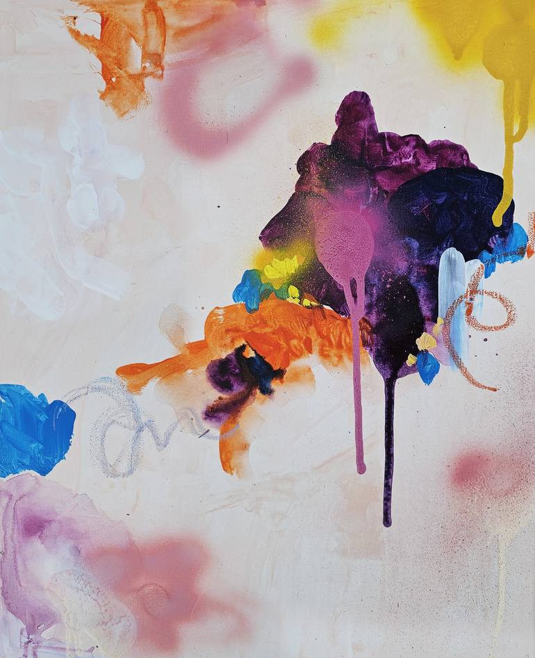 Original Abstract Painting by Evgenia Smirnova | Abstract Art on Canvas | The colors of happiness n1