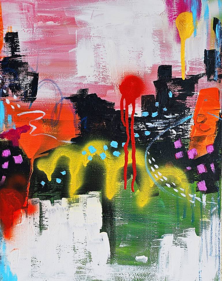 Original Abstract Painting by Evgenia Smirnova | Abstract Art on Canvas | The colors of happiness n7
