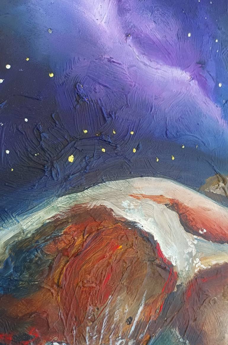 Original Figurative Outer Space Painting by Evgenia Smirnova