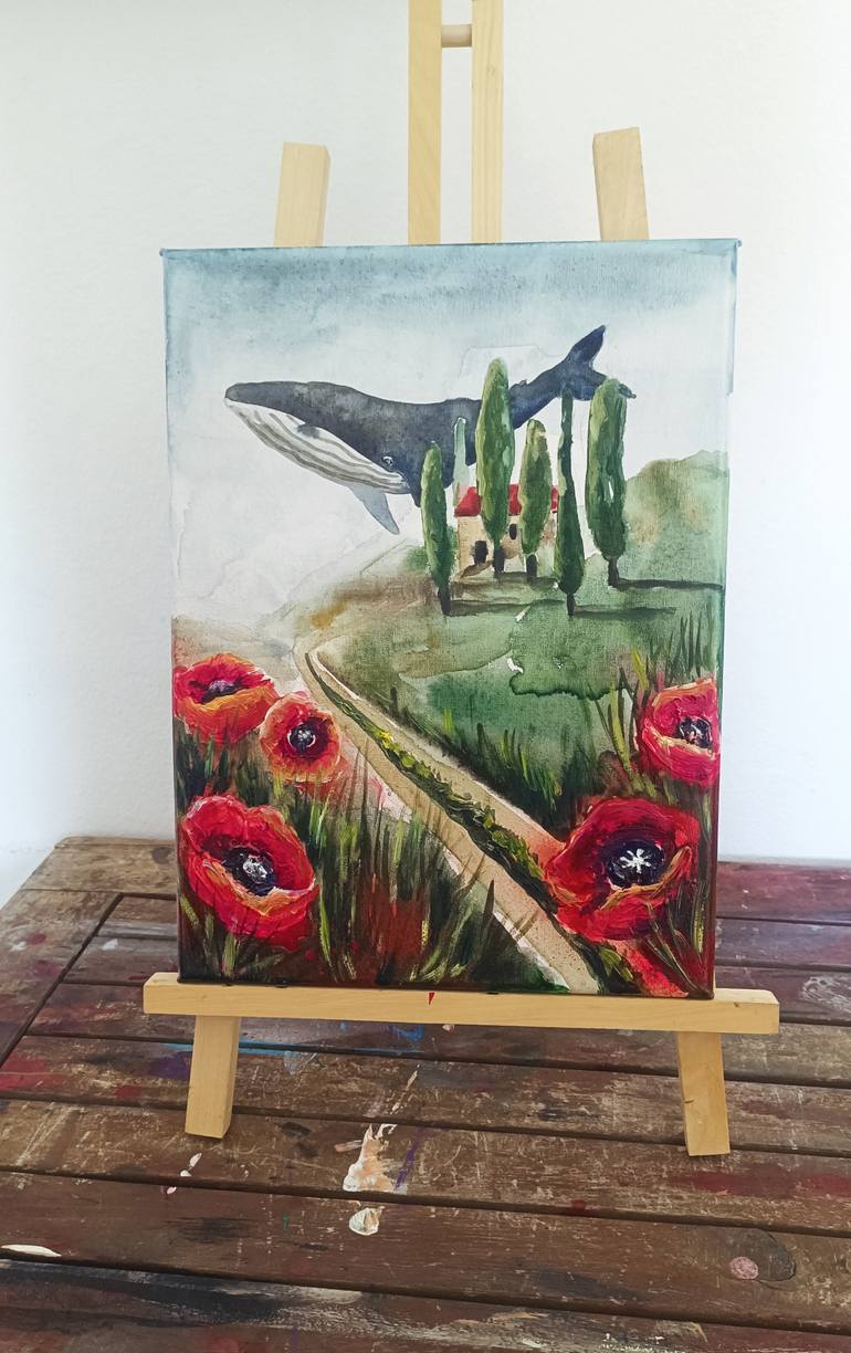 Original Figurative Animal Painting by Evgenia Smirnova