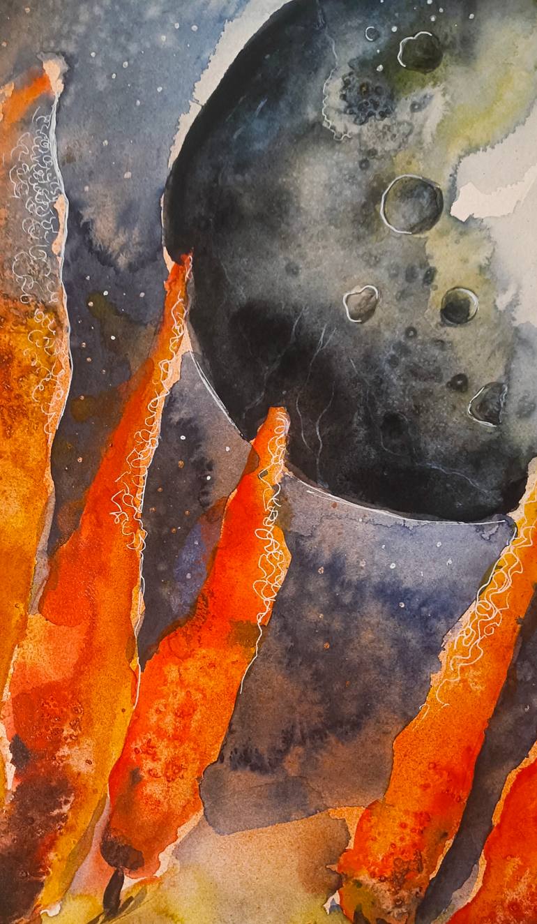 Original Illustration Landscape Painting by Evgenia Smirnova