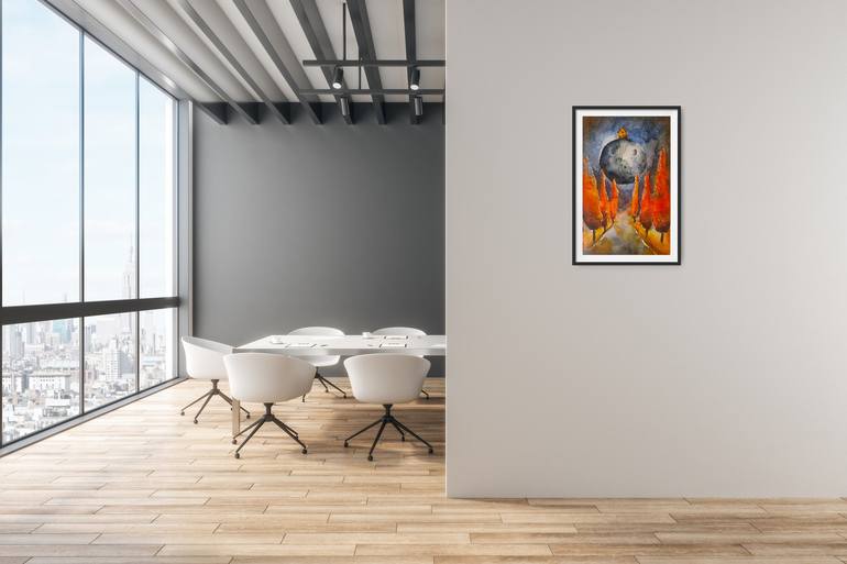 Original Illustration Landscape Painting by Evgenia Smirnova