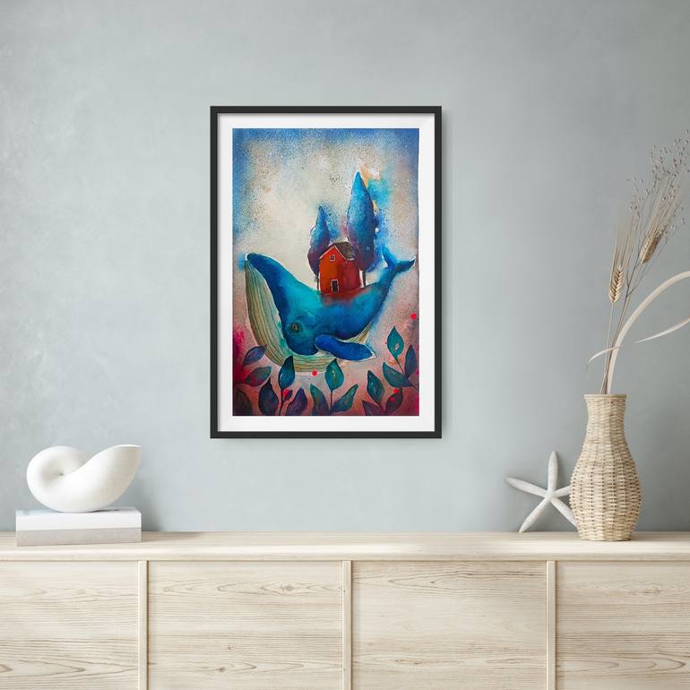 Original Illustration Animal Painting by Evgenia Smirnova