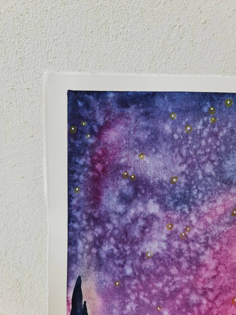 Original Illustration Landscape Painting by Evgenia Smirnova