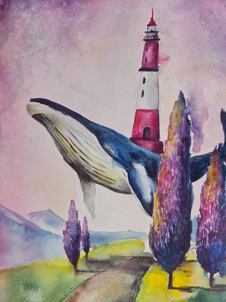 Original Illustration Animal Painting by Evgenia Smirnova