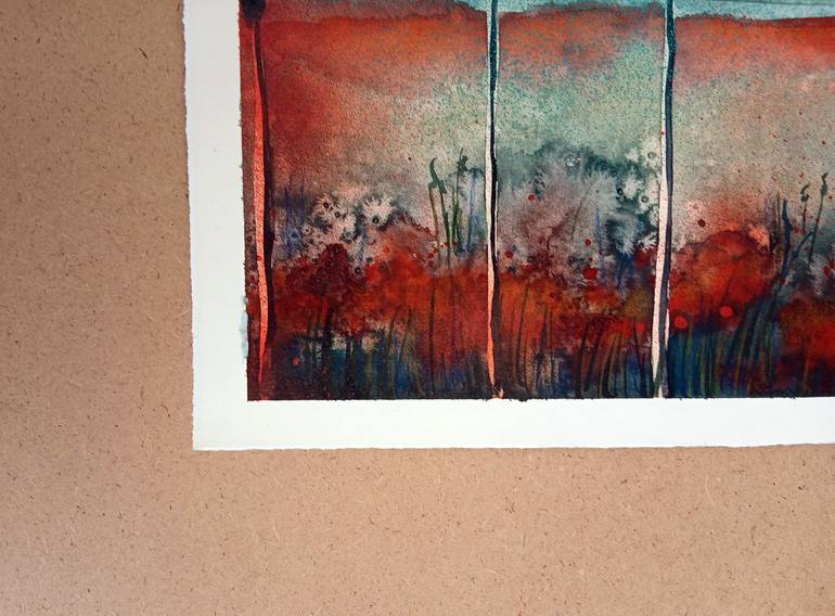 Original Illustration Landscape Painting by Evgenia Smirnova