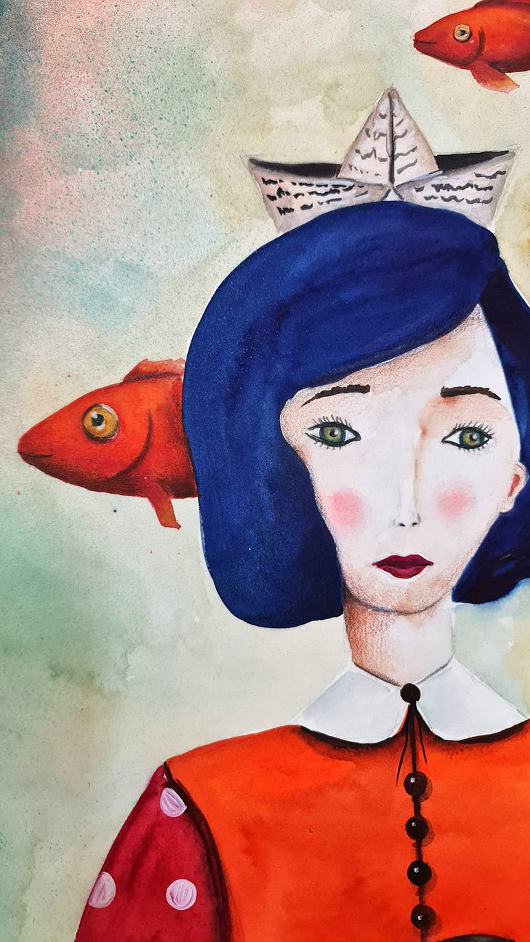 Original Illustration People Painting by Evgenia Smirnova