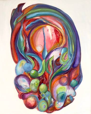 Original Abstract Expressionism Abstract Painting by Dayana Beisenova