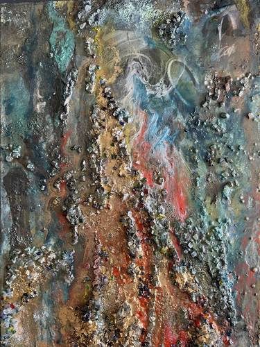Original Abstract Expressionism Abstract Mixed Media by Dayana Beisenova