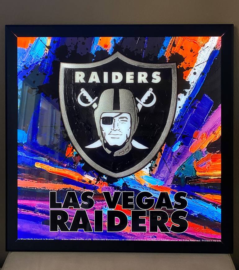 Las Vegas Raiders 18x24 Foil Serigraph