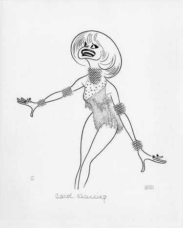 #190/410 Carol Channing Double-Signed Limited Edition Lithograph by Hirschfeled thumb