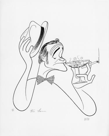 #220/410 Jack Lemmon Double-Signed Limited Edition Lithograph by Hirschfeld thumb